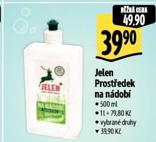 Prostředek na nádobí Jelen
