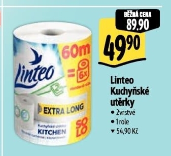 Utěrky kuchyňské 2vrstvé Extra Long Linteo