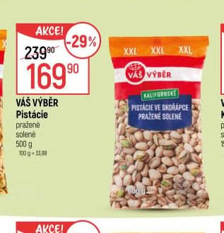 Váš Výběr Pistácie pražené solené 500g
