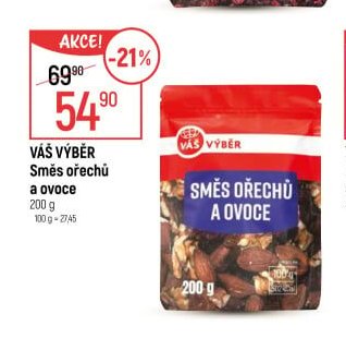 Váš Výběr Směs ořechů a ovoce 200g