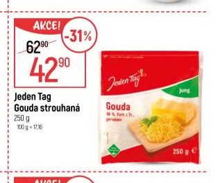 Jeden Tag Gouda strouhaná 250 g