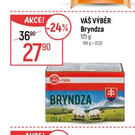 Váš Výběr Bryndza 125 g
