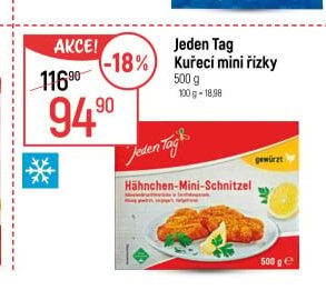 Jeden Tag Kuřecí mini řízky 500 g