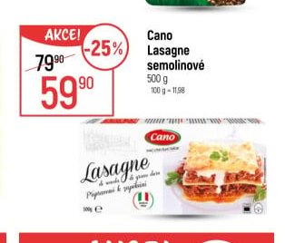 Cano Lasagne semolinové