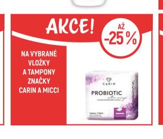 Carin a Micci vložky a tampony