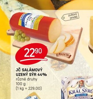 JČ Salámový uzený sýr 44%