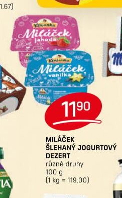 MILÁČEK ŠLEHANÝ JOGURTOVÝ DEZERT