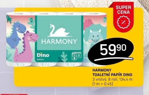 HARMONY TOALETNÍ PAPÍR DINO