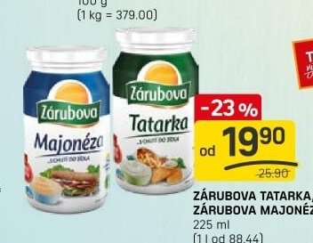 ZÁRUBOVA TATARKA, ZÁRUBOVA MAJONÉZA