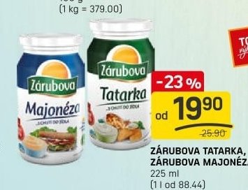 ZÁRUBOVA TATARKA, ZÁRUBOVA MAJONÉZA