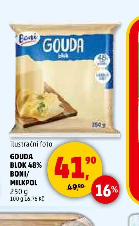 Gouda blok 48% Boni/Milkeria 250g