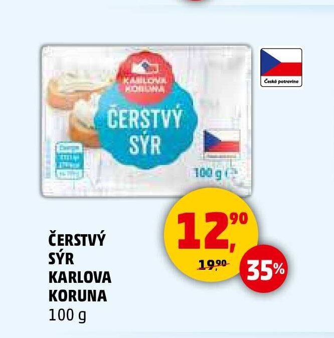 Čerstvý sýr Karlova Koruna 100g