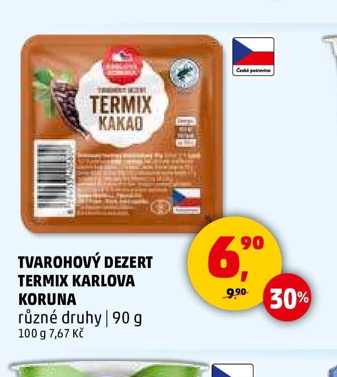 Tvarohový dezert Termix Karlova Koruna 90g