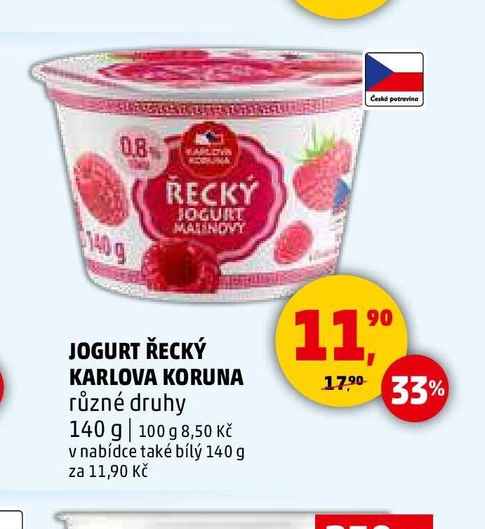 Jogurt řecký Karlova Koruna 140g