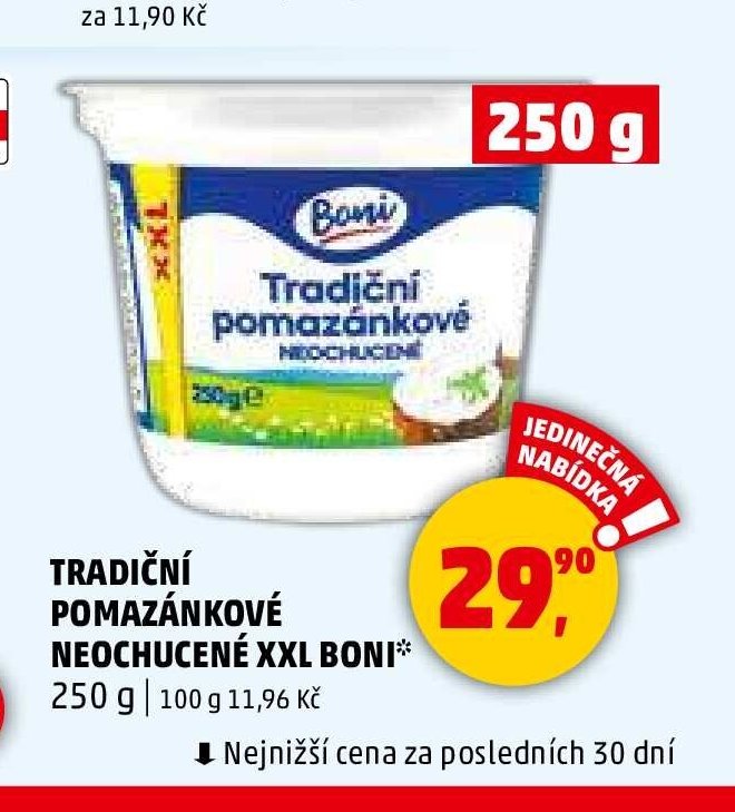 Tradiční pomazánkové neochucené XXL Boni 250g - Penny Market akcniletaky.com