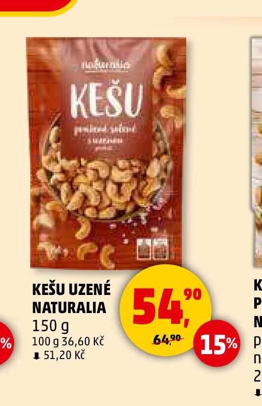 KEŠU UZENÉ NATURALIA 150 g