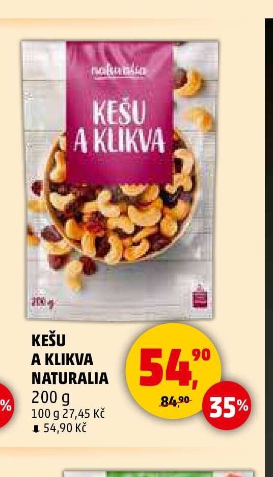 KEŠU A KLIKVA NATURALIA 200 g