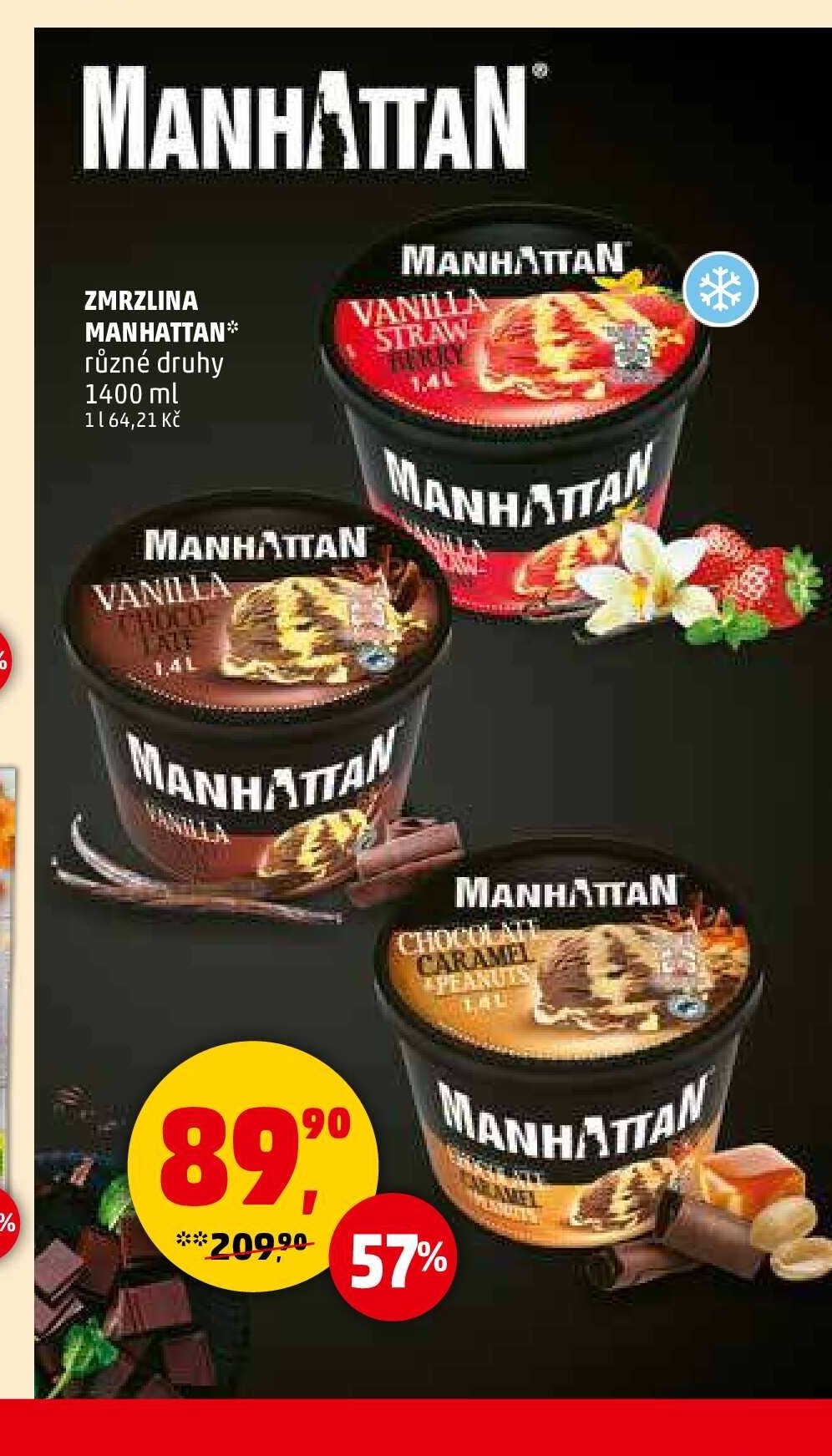 ZMRZLINA MANHATTAN různé druhy 1400 ml