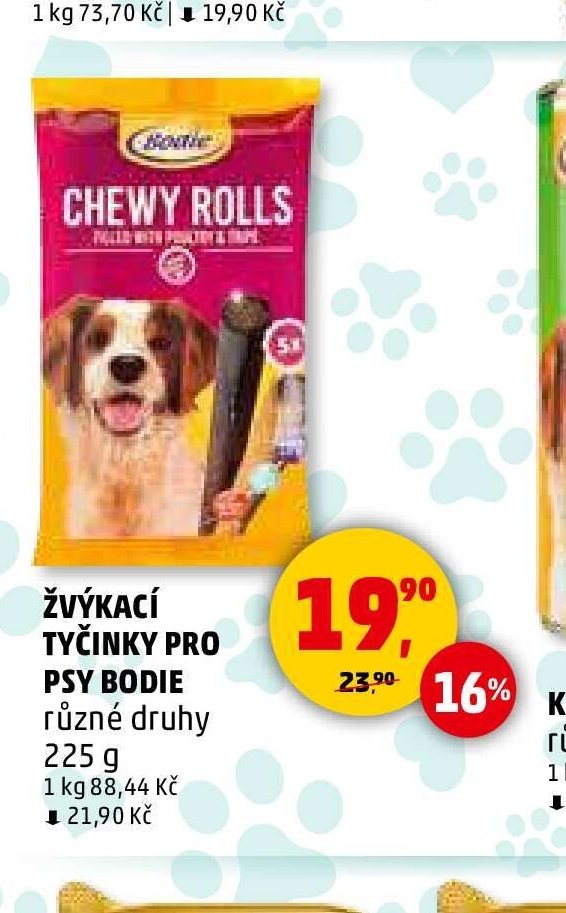 ŽVÝKACÍ TYČINKY PRO PSY BODIE