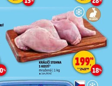 Králičí stehna s kostí mražená