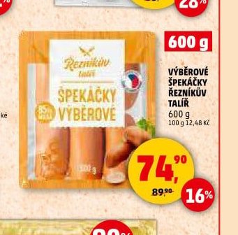VÝBĚROVÉ ŠPEKÁČKY ŘEZNÍKŮV TALÍŘ