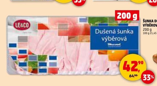 ŠUNKA DUŠENÁ VÝBĚROVÁ SHAVED
