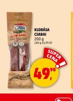 KLOBÁSA CSABAI
