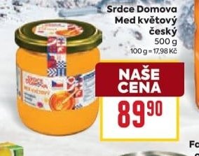 Srdce Domova Med květový český