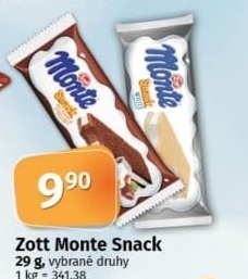 Dezert mléčný Monte Snack Zott