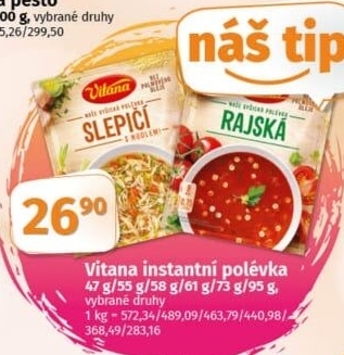 Instantní polévky Vitana