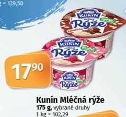 Mléčná rýže Mlékárna Kunín