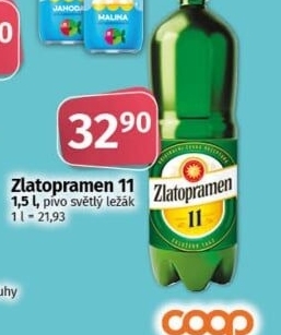 Pivo světlý ležák 11° Zlatopramen
