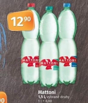 Přírodní voda Mattoni