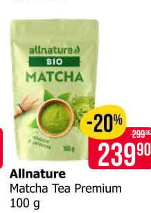 Čaj Matcha Tea Premium bio Allnature