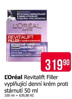 Krém pleťový proti vráskám Revitalift Filler L'