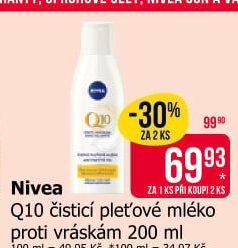 Mléko pleťové čisticí proti vráskám Q10 Nivea
