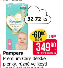 Pleny dětské Pampers Premium Care