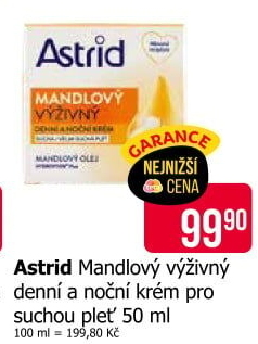 Pleťový krém výživný mandlový Astrid