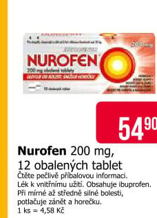 Tablety proti bolesti 200 Nurofen