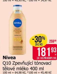 Tělové mléko tónovací Q10 Nivea