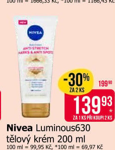 Tělový krém Luminous630 Nivea