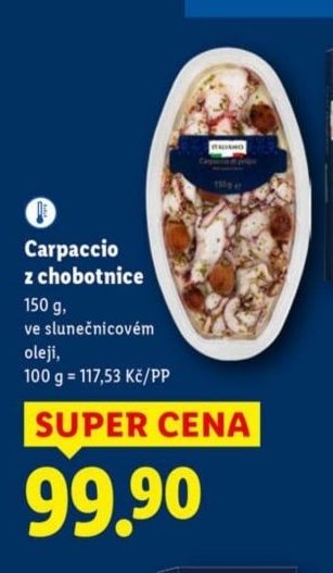 Carpaccio z chobotnice