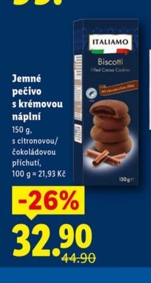 Jemné pečivo s krémovou náplní