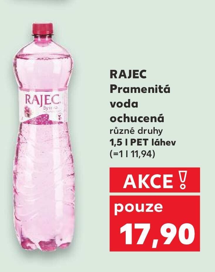 RAJEC Pramenitá voda ochucená