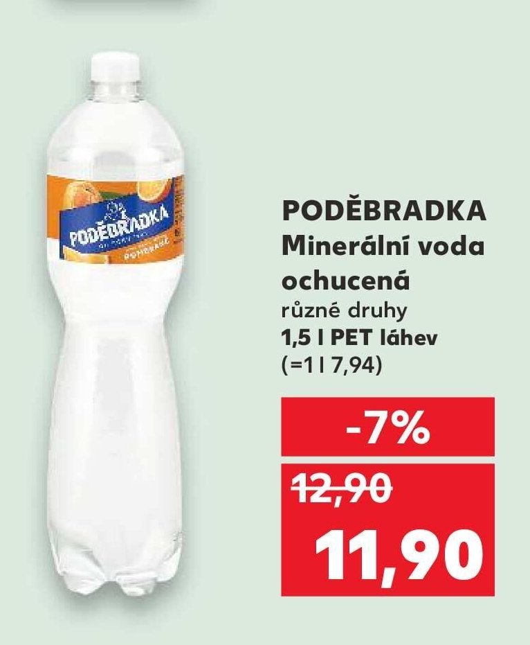 PODĚBRADKA Minerální voda ochucená