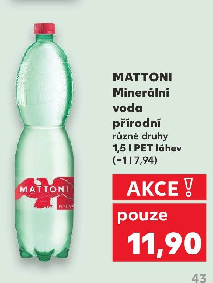 MATTONI Minerální voda přírodní