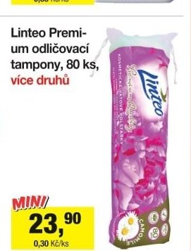 Linteo Premium odličovací tampony, 80 ks, více druhů