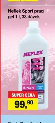 Neflek Sport prací gel 1 l, 33 dávek