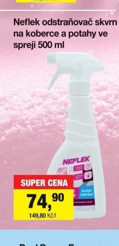 Neflek odstraňovač skvrn na koberce a potahy ve spreji 500 ml
