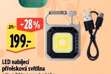 LED nabíjecí přívěsková svítilna